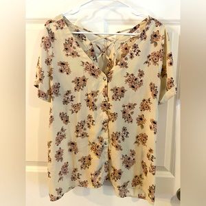 Medium floral sienna sky blouse